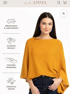 We Are Amma Cocoon Nursing Cover in Honey